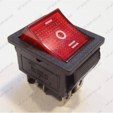 Клавиша включения широкая 3 положения 6 контактов KCD4 15A 250V
