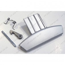 Ручка люка серебристая стиральной машины Ariston ARXD105CIS/S, ARXF105CIS/S, ARXXD105CIS/S